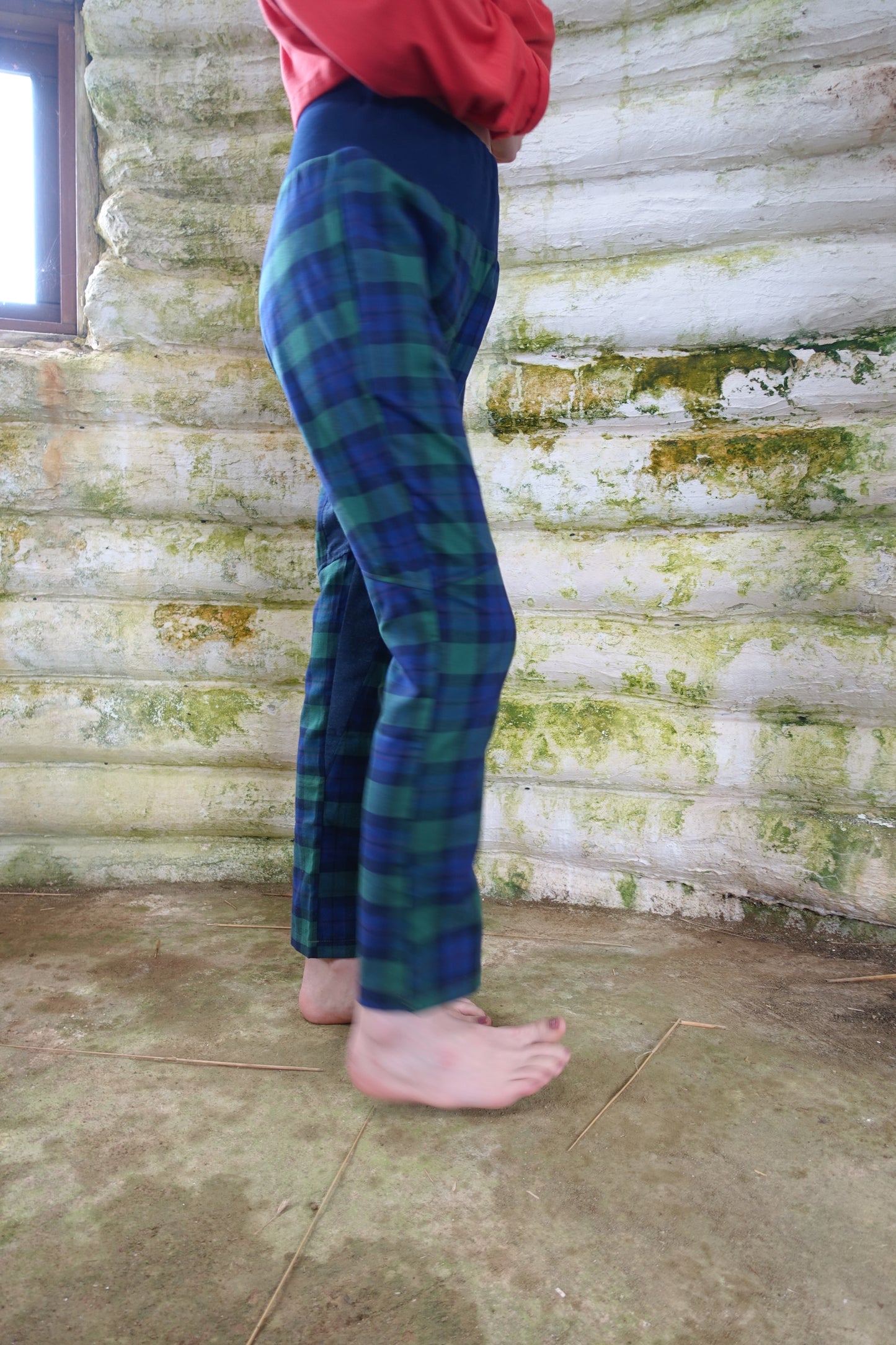 切替check pants gn
