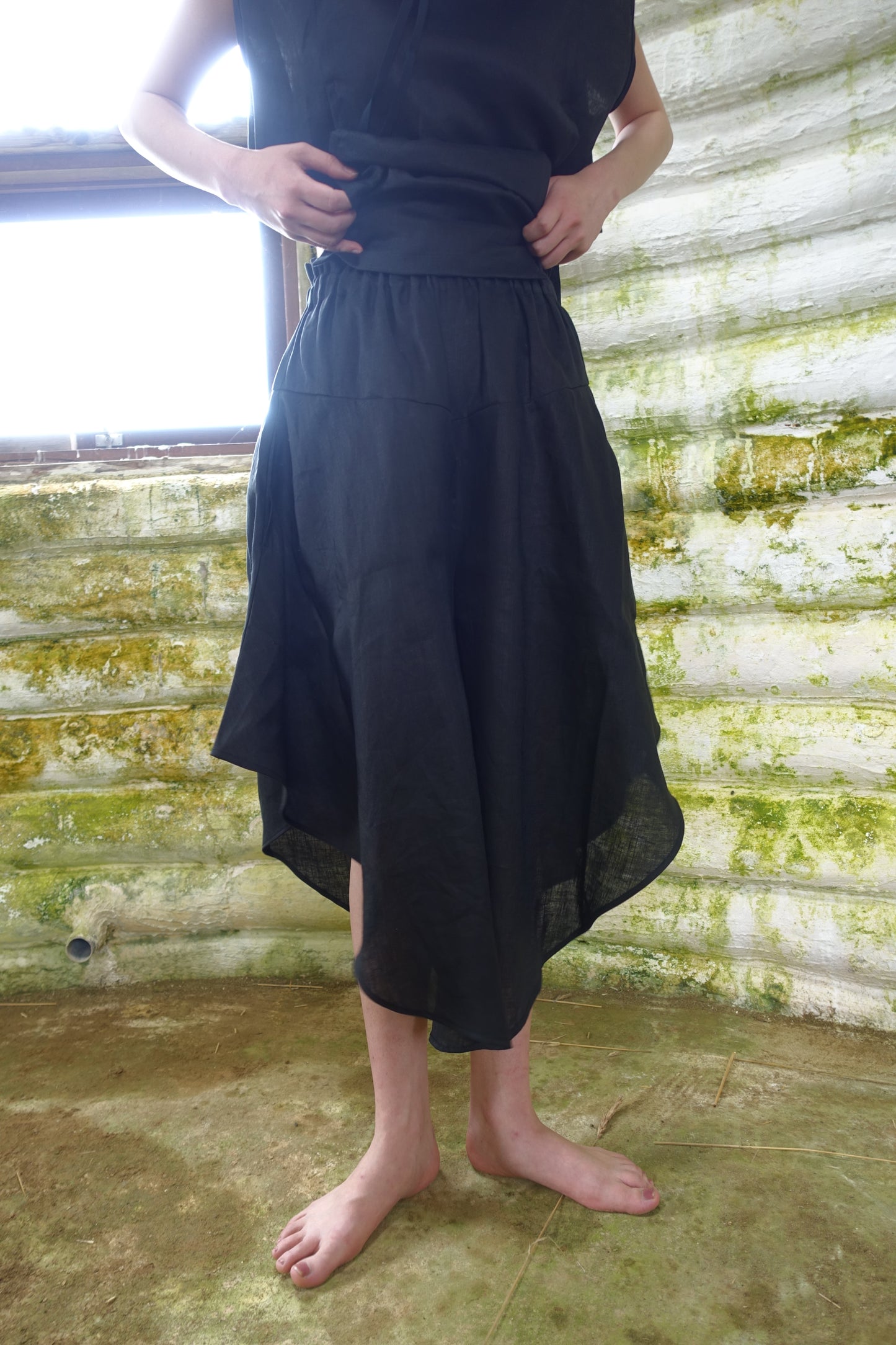flared pants (blk)