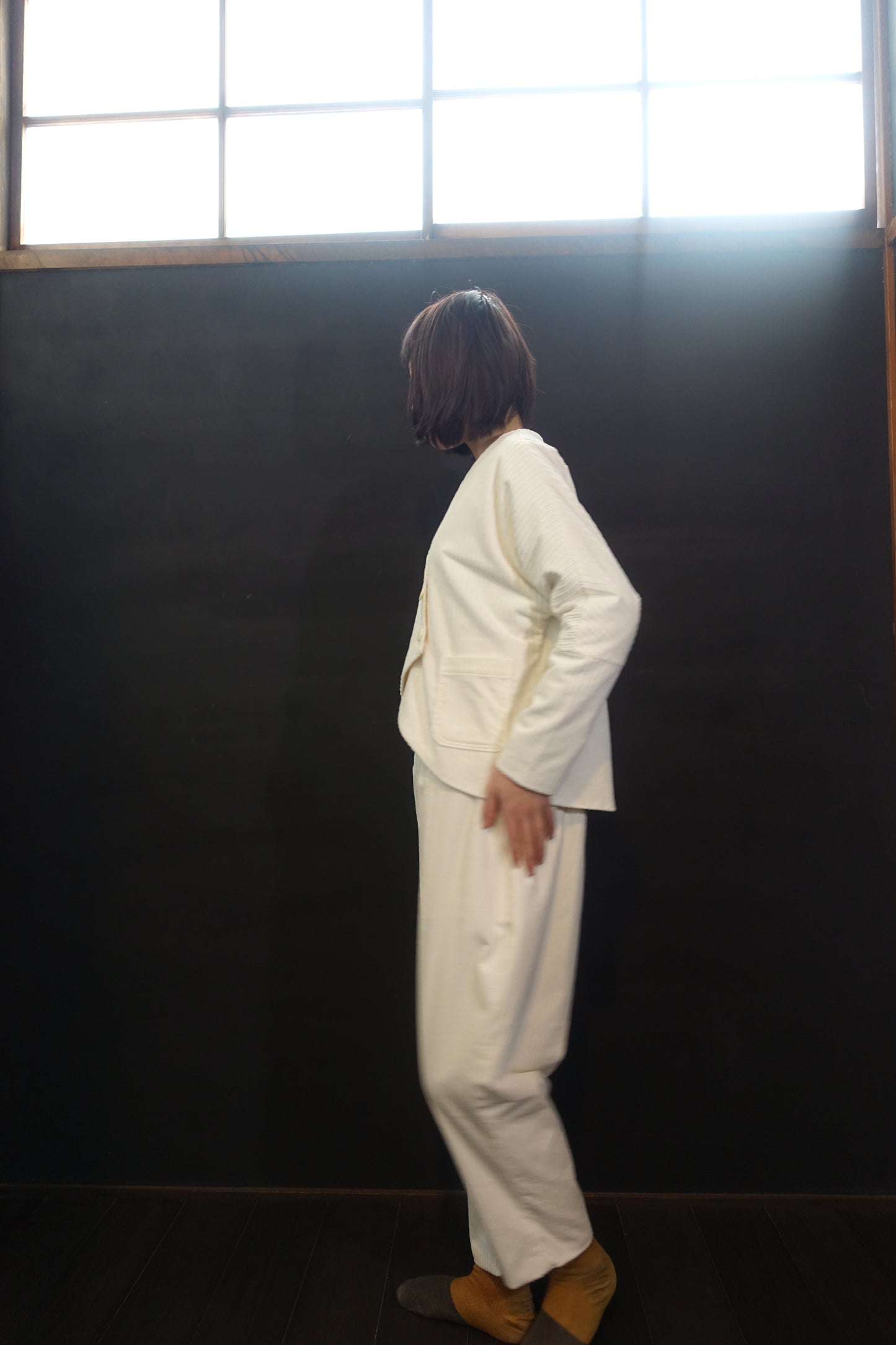 コーデュロイタックパンツ emeraldthirteen