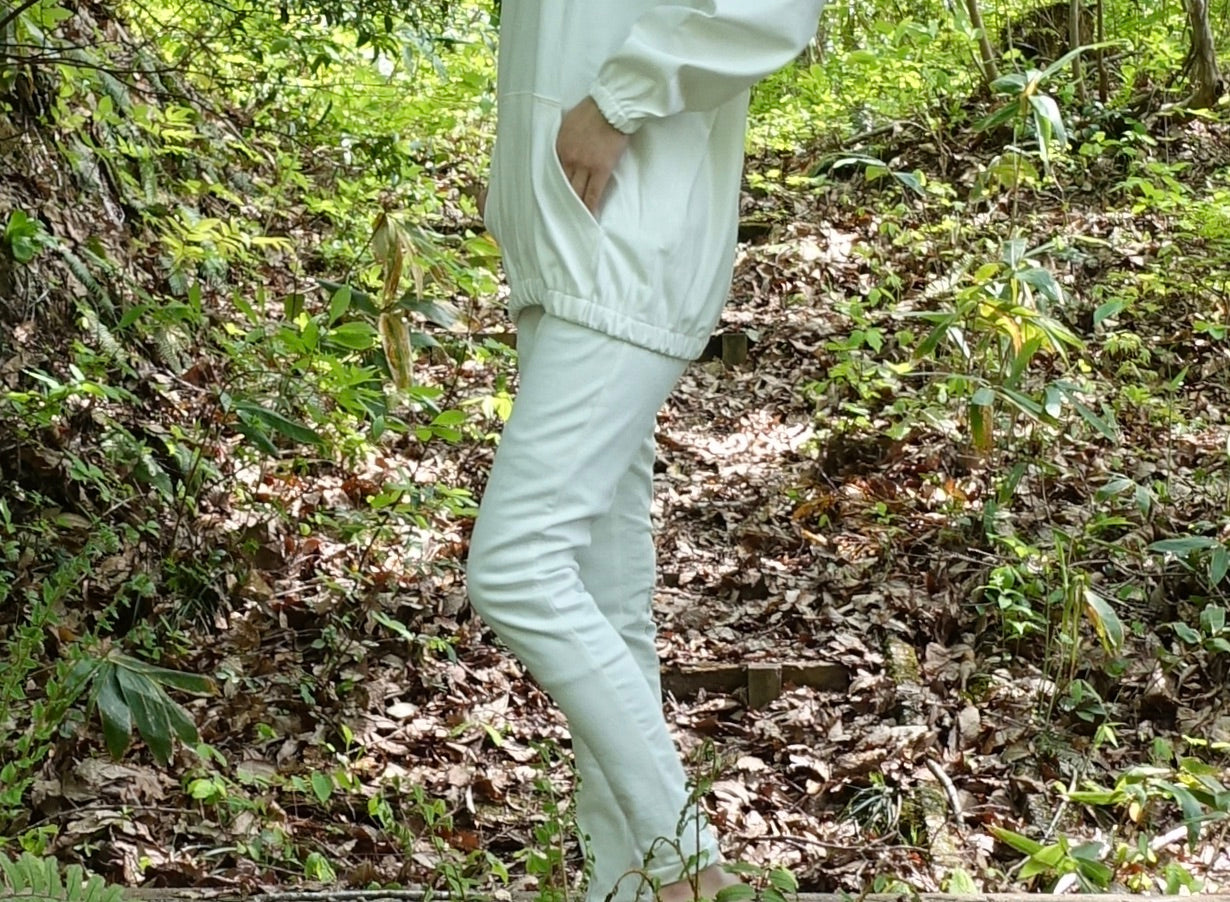 裏起毛レギンス  white